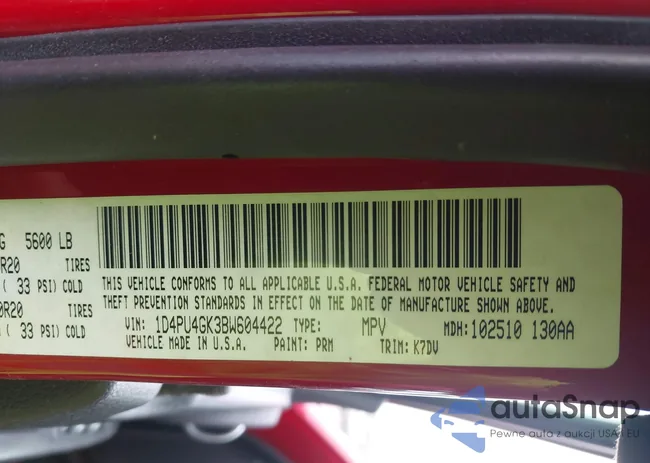 1D4PU4GK3BW604422: 43754906