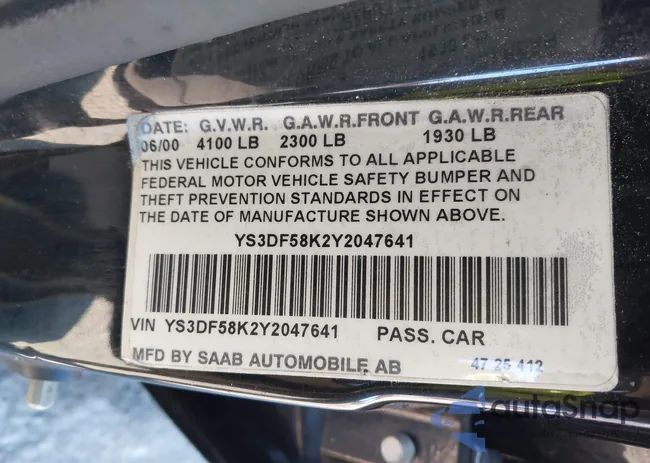 YS3DF58K2Y2047641: 43754921