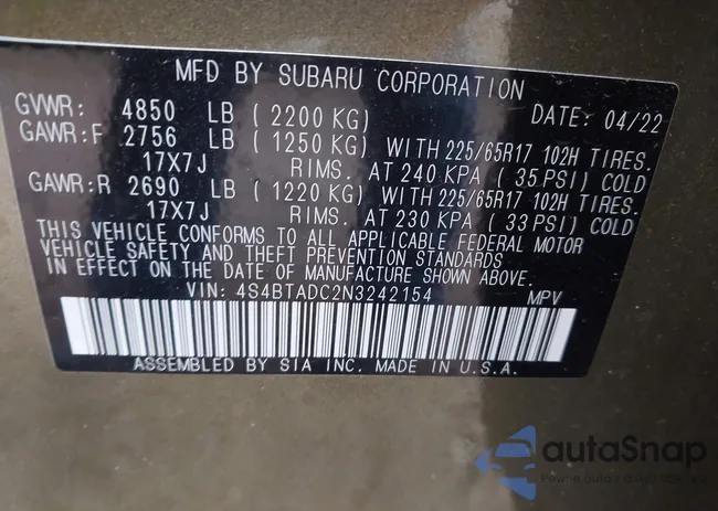 4S4BTADC2N3242154: 43754968