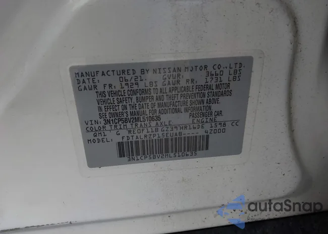 3N1CP5BV2ML510635: 43756201