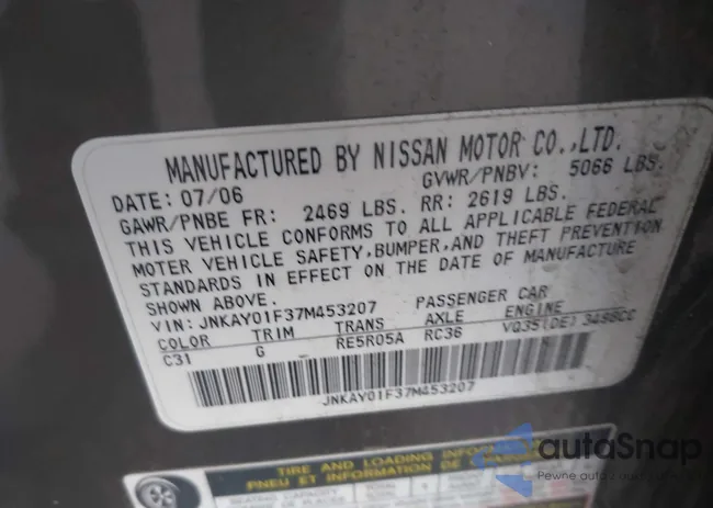 JNKAY01F37M453207: 43756240