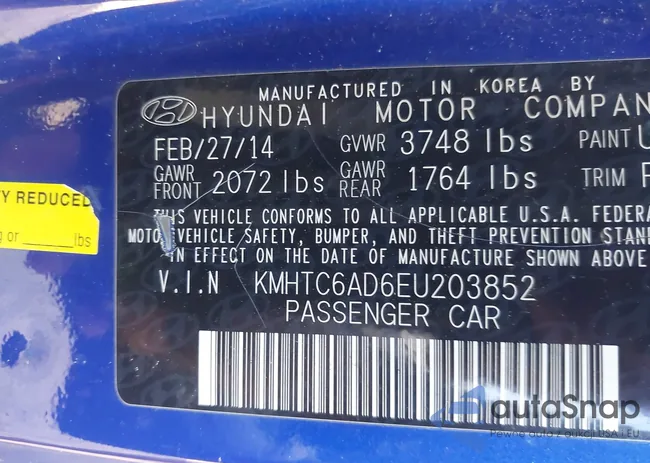 KMHTC6AD6EU203852: 43756538