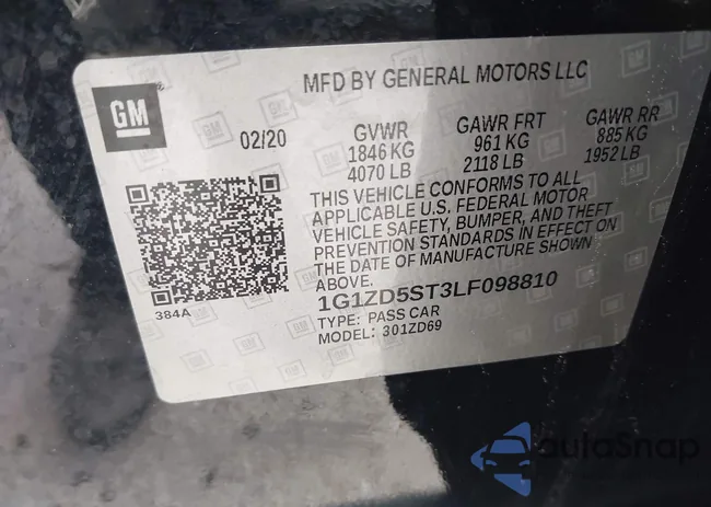 1G1ZD5ST3LF098810: 43756549