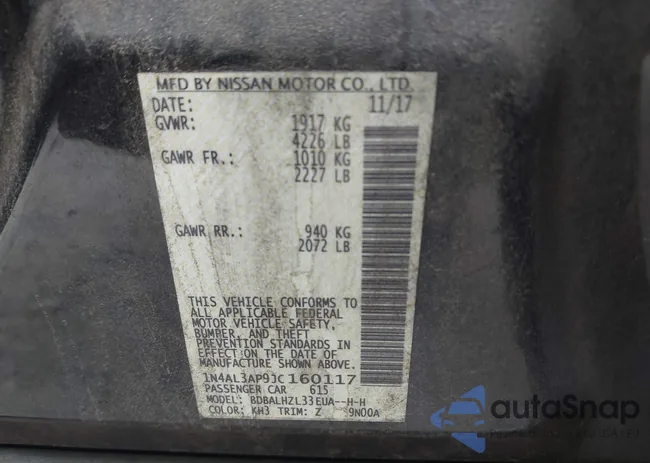 1N4AL3AP9JC160117: 43756589