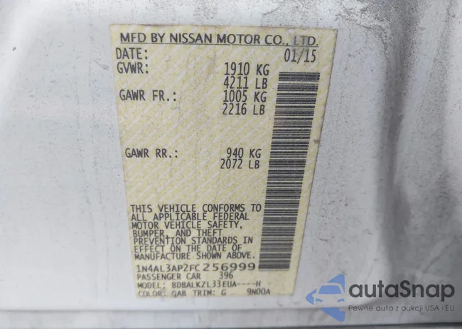 1N4AL3AP2FC256999: 43755832