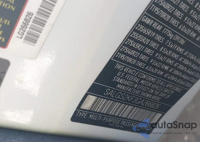 SALGS2KF3GA266826: 43755898