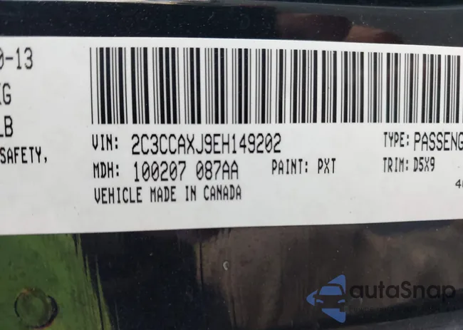 2C3CCAXJ9EH149202: 43757087