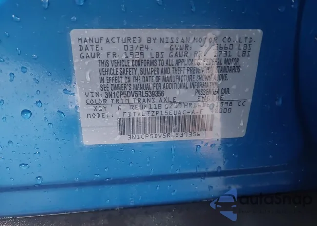 3N1CP5DV5RL539356: 43757236