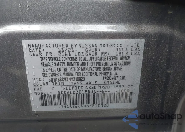 3N1AB8CVXNY210920: 43757252