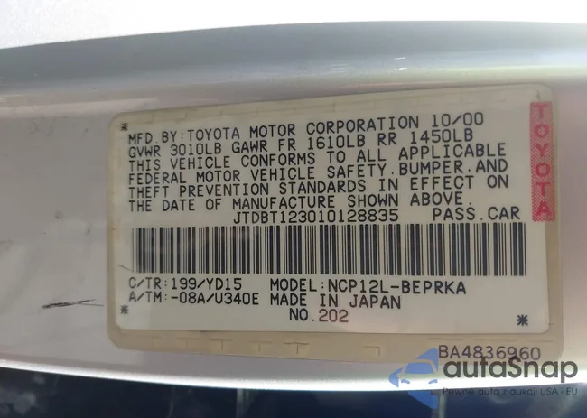 JTDBT123010128835: 43757278