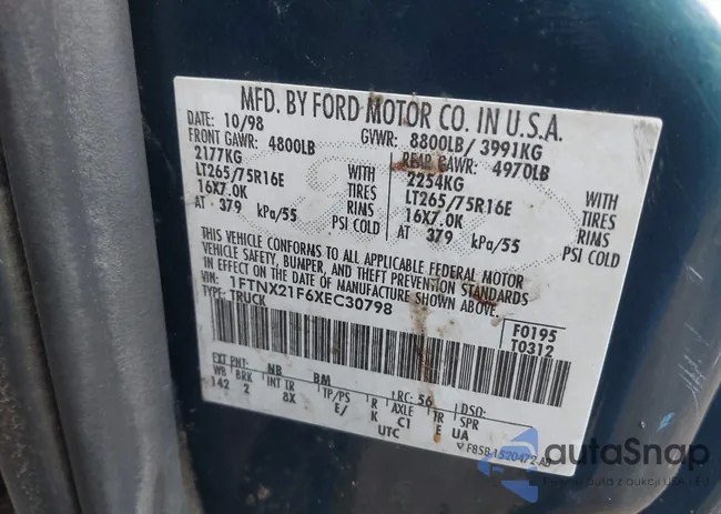 1FTNX21F6XEC30798: 43757327