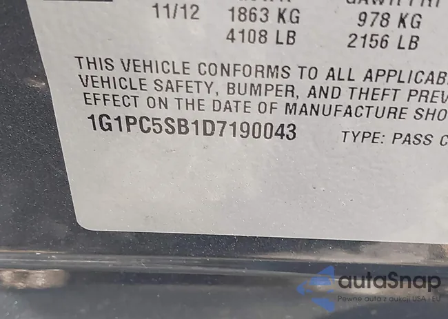 1G1PC5SB1D7190043: 43757363