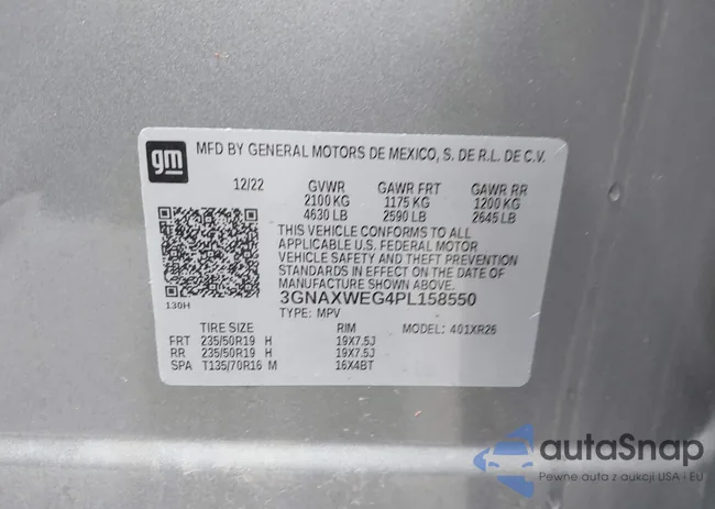 3GNAXWEG4PL158550: 43757376