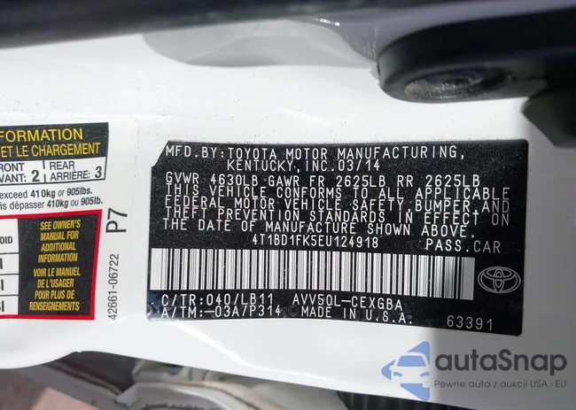 4T1BD1FK5EU124918: 43757548