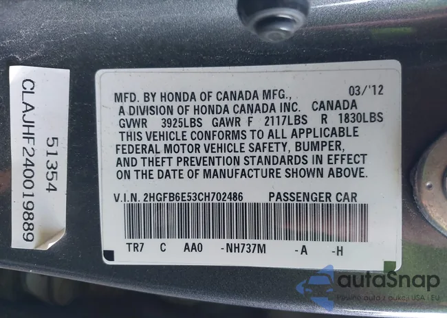 2HGFB6E53CH702486: 43757578