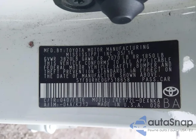 5YFBURHE0GP518658: 43756701