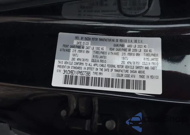 3MVDMBDYXPM507396: 43756763