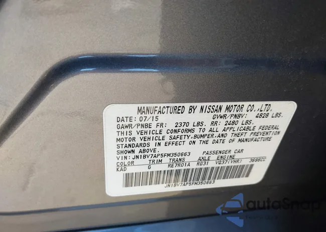 JN1BV7AP5FM350663: 43756826