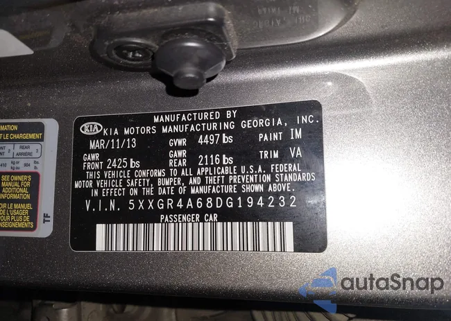 5XXGR4A68DG194232: 43756862