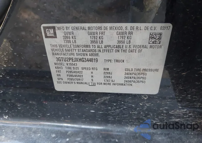 3GTU2PEJXHG344819: 43758149