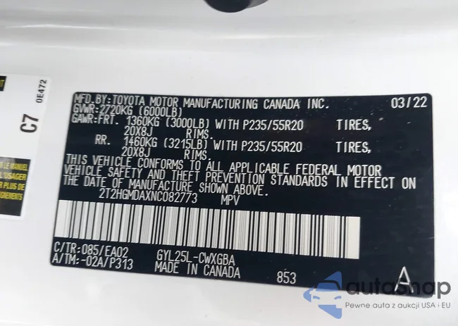 2T2HGMDAXNC082773: 43758309