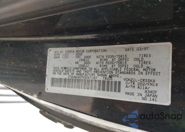 JT4UN24D7V0047187: 43758316