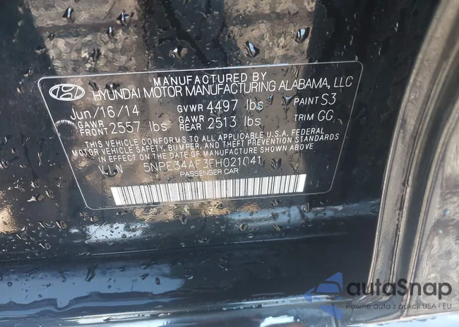 5NPE34AF3FH021041: 43758419