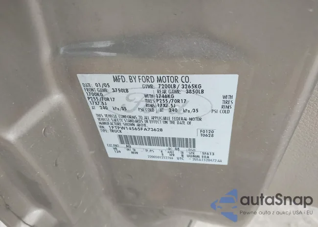 1FTPW14565FA73628: 43758499