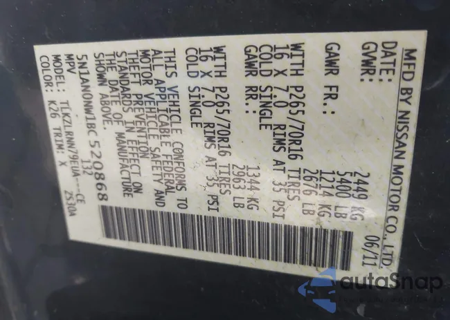 5N1AN0NW1BC520868: 43758531