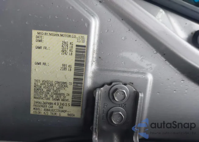 1N4AL2APXBN433615: 43757646