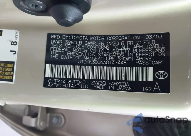 JTDKN3DU6A0147448: 43757649