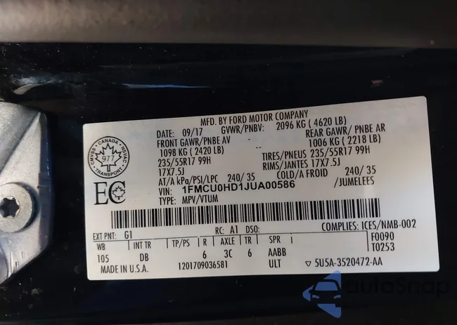 1FMCU0HD1JUA00586: 43757686