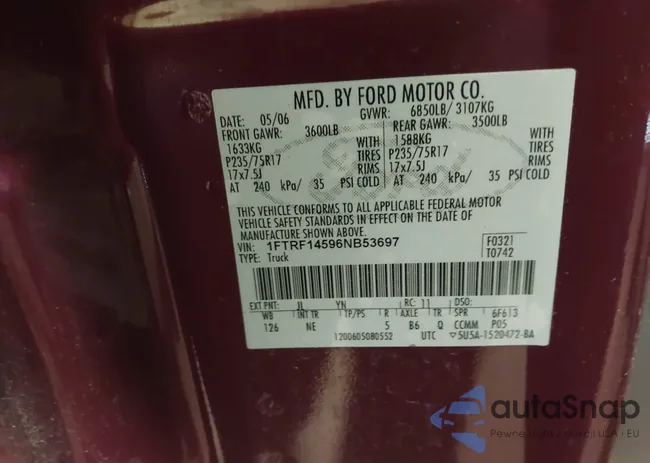 1FTRF14596NB53697: 43757690