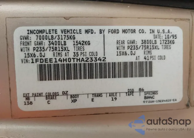 1FDEE14H0THA23342: 43757967