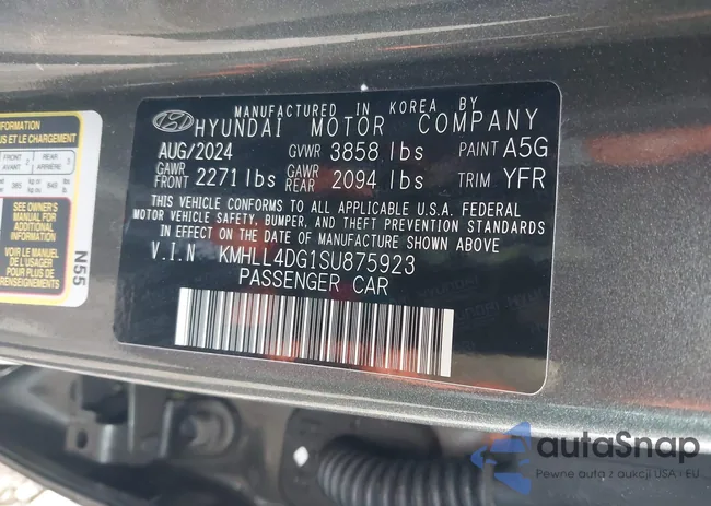 KMHLL4DG1SU875923: 43759026