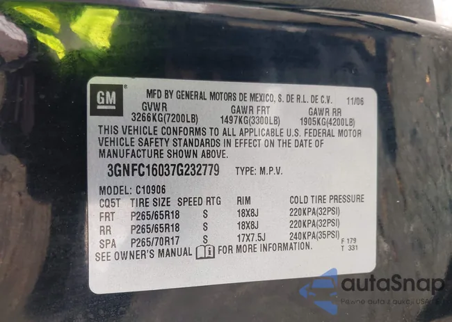 3GNFC16037G232779: 43759066