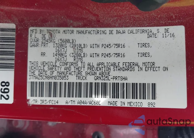 3TMAZ5CN8HM03505: 43759073