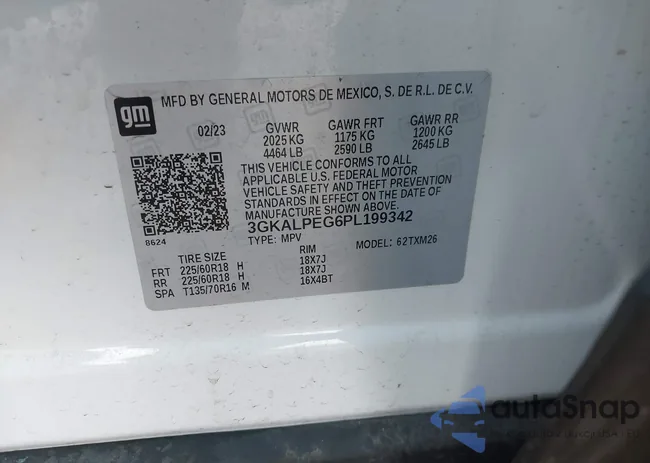 3GKALPEG6PL199342: 43759140