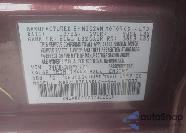 3N1AB8CV7SY302014: 43759202