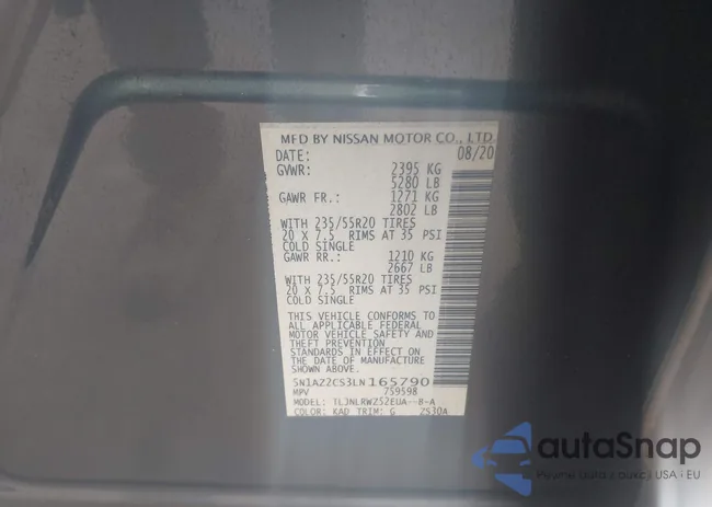 5N1AZ2CS3LN165790: 43759361