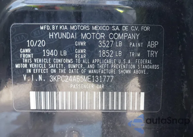 3KPC24A65ME131777: 43759421