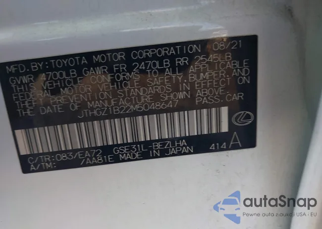 JTHGZ1B22M5048647: 43759487