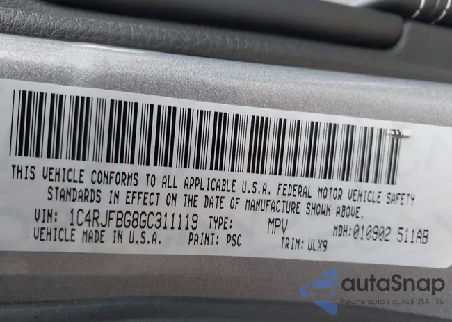 1C4RJFBG8GC311119: 43759505