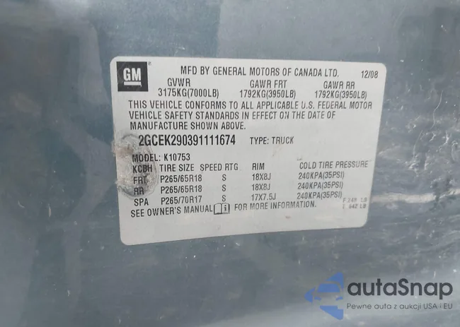 2GCEK290391111674: 43758733