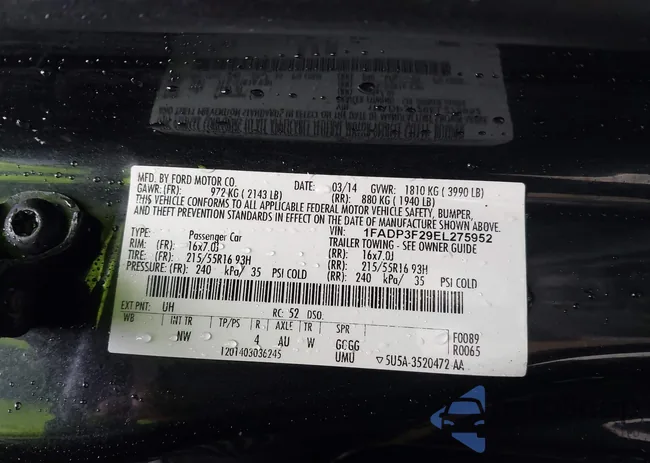 1FADP3F29EL275952: 43758920