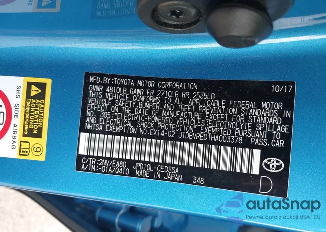 JTDBVRBD1HA003378: 43760149