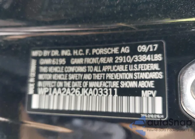 WP1AA2A26JKA03311: 43760193