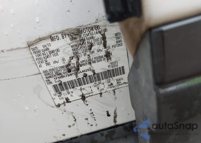 1FM5K7B87DGA46252: 43760213