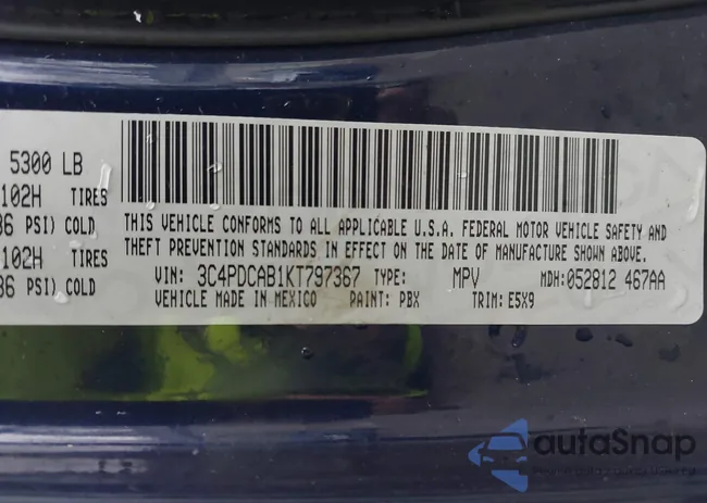 3C4PDCAB1KT797367: 43760527