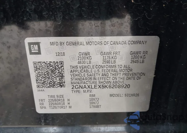 2GNAXLEX5K6208920: 43759623